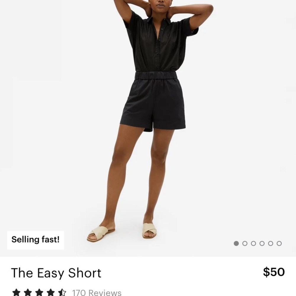 Everlane Easy Short Black Size 6